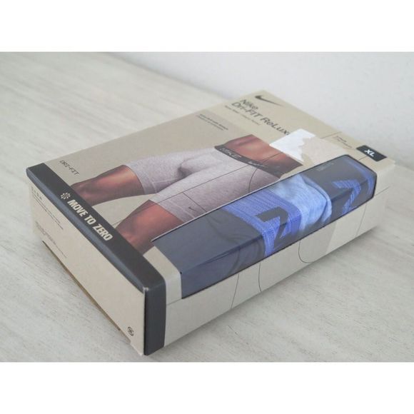 Nike KE1076 500 Men's Sz XL (40-42) 2-Pack Blue Dri-FIT ReLuxe Boxer Briefs - Picture 4 of 4